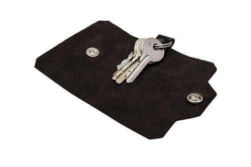 Leather men's key holder SOLIER SA11 DARK BROWN