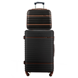 Zestaw walizek podróżnych KUFEREK  + WALIZKA STL957 BLACK M 22'