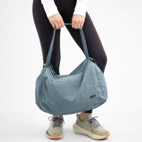 Sportowa torba materiałowa fitness pilates Solier FB53 Teya - błękitna