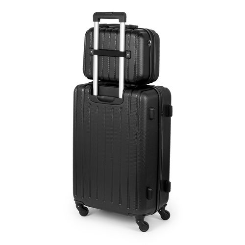 Travel suitcase set Travel case + medium suitcase 24' ABS STL902 black