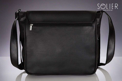 black shoulder laptop bag Solier S12