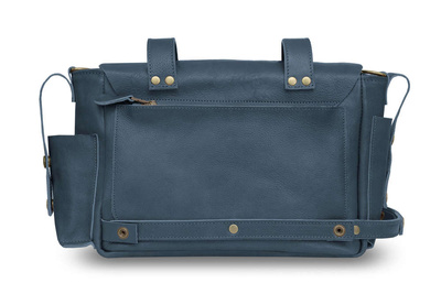 Genuine leather bicycle bag Assen SR02 navy