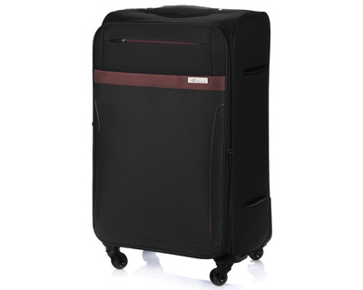 Large soft luggage XL Solier STL1316 black-brown