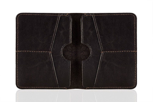 Slim leather men's wallet SOLIER SW10 SLIM DARK BROWN