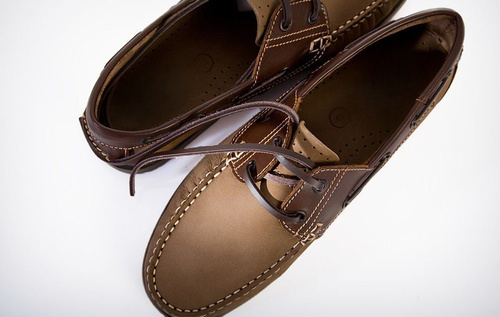 Men's leather moccasins brown M551BN