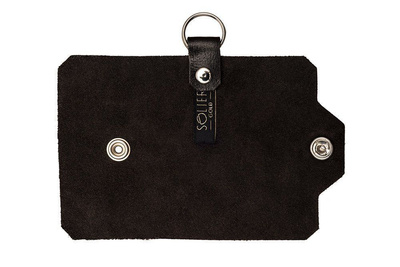 Leather men's key holder SOLIER SA11 DARK BROWN