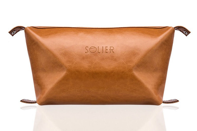 Elegant leather men's beauty bag SOLIER PERTH