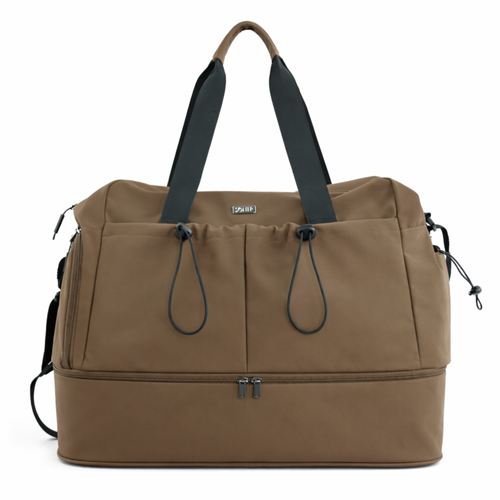 Materiałowa sportowa torba na trening SM06 Moira - brązowa