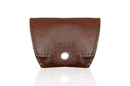 Leather men's coin wallet SOLIER SA10 BROWN