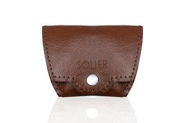 Leather men's coin wallet SOLIER SA10 BROWN
