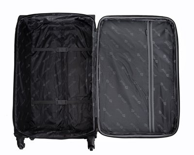 Large soft luggage XL Solier STL1651 black-red