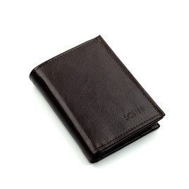 Elegant brown leather wallet SOLIER SW04B