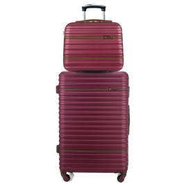 Travel suitcase set Travel case + cabin suitcase 20' ABS STL902 silver