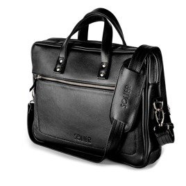 GENUINE LEATHER SHOULDER BAG SL04 WATERFORD BLACK