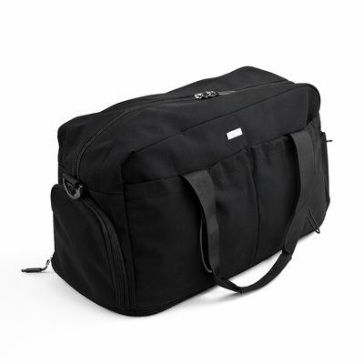 Torba weekendowa podróżna skórzana Solier SL39 Astrin czarna 