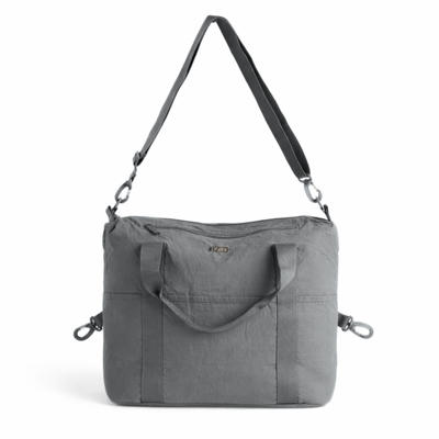 Duża materiałowa torba damska sportowa Solier FB55 Viona - szara