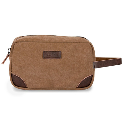 Men's canvas beauty bag SK05 light brown