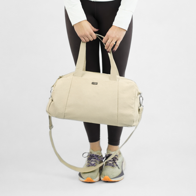 Materiałowa torba sportowa Solier SM05 Shala - beż