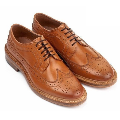 Genuine leather elegant Brogue Shoes Goodyear Welted