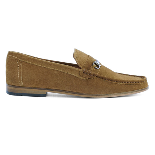 Men's stylish leather Chukka shoes / boots dark brown M467DBS