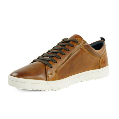 Men's stylish leather Chukka shoes / boots dark brown M467DBS