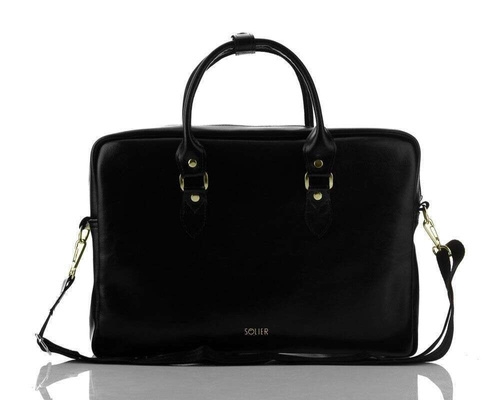 Genuine leather women's laptop bag Marina black