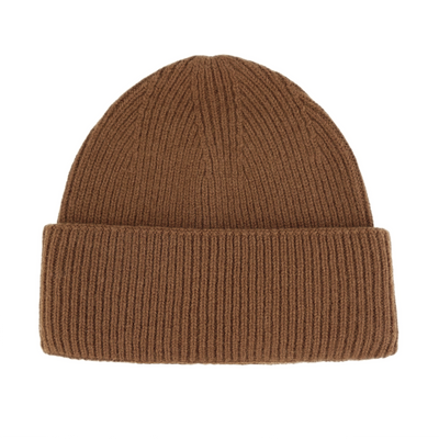 Ciepła wełniana czapka 100% wełny FJORD brąz
