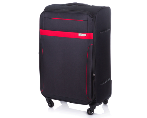 Large soft luggage L Solier STL1316 black-red