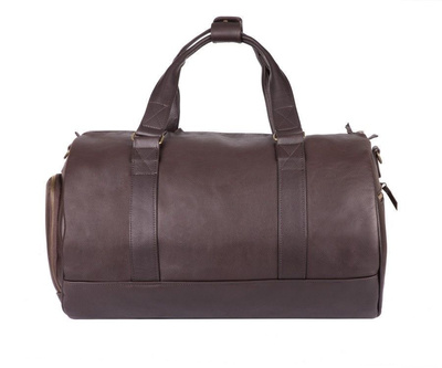 GENUINE LEATHER MEN'S WEEKEND BAG SL19 BRANDON BROWN