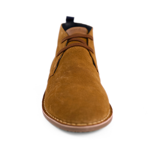 Men's stylish leather Chukka shoes / boots dark brown M467DBS