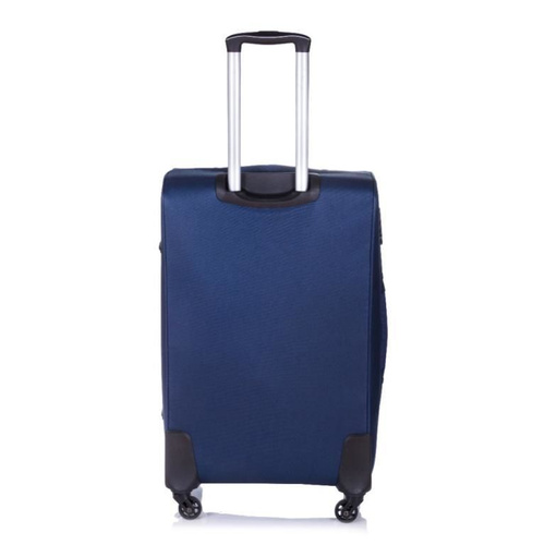 Large soft luggage L Solier STL1316 navy-brown