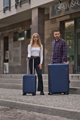 Walizka podróżna mała S ABS SOLIER AVENTOR STL1064 NAVY 20" S