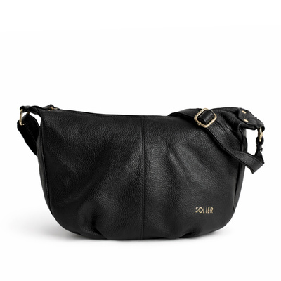 Genuine leather woman's laptop bag FL25 black with snake pattern