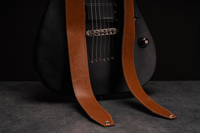 Leather guitar strap Solier SA40 camel 