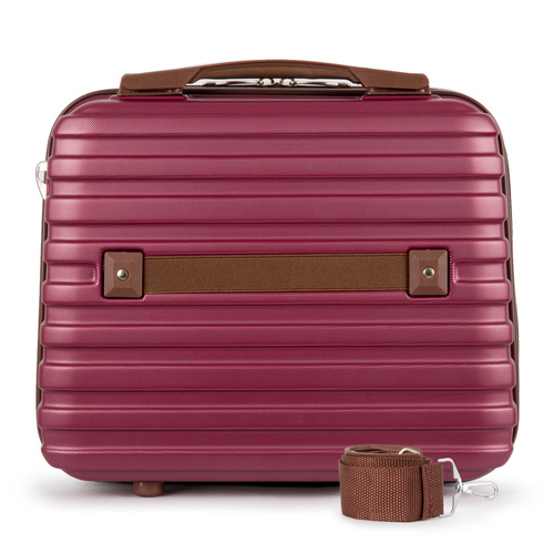 Cosmetic travel case ABS STL957 burgundy