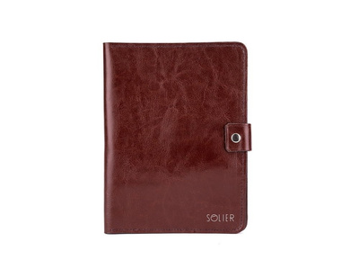 Genuine leather men's organiser Solier SA21 burgundy