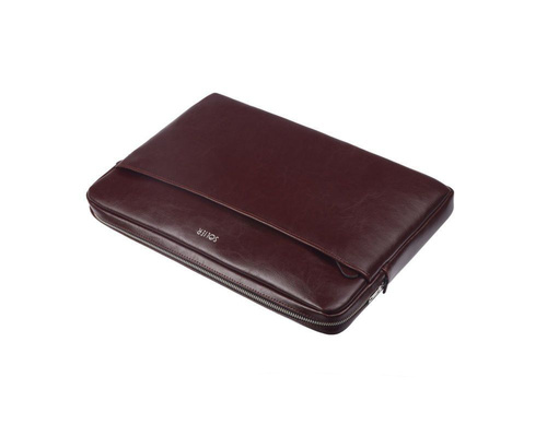 Genuine leather laptop case 13' Solier Burgundy