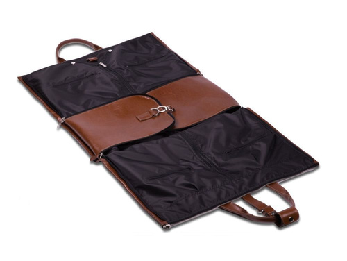 Genuine leather men's garment bag SL18 Harlow vintage brown