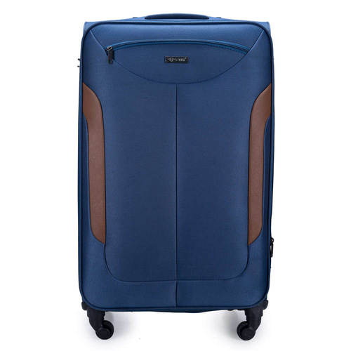 Soft luggage set Solier STL1801 navy-brown