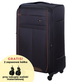 Medium soft luggage M Solier STL1311 black-brown