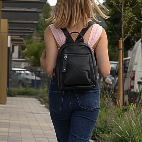 Torba weekendowa podróżna skórzana Solier SL39 Astrin czarna