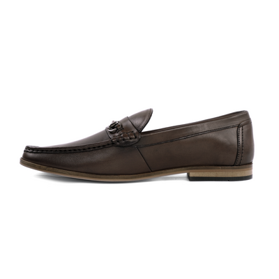 Men's stylish leather Chukka shoes / boots dark brown M467DBS