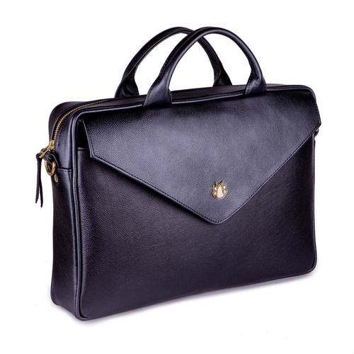 Genuine leather woman's laptop bag FL15 Positano black