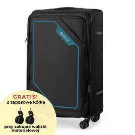 Large soft luggage L 26'' Solier STL2240 black-green