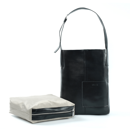 Czarna torba shopper damska FL29 ELVORIA BLACK 