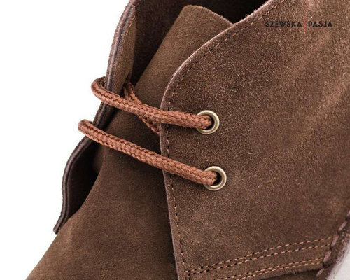 Men's stylish leather Chukka shoes / boots dark brown M467DBS