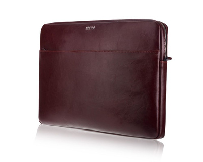 Genuine leather laptop case 15' Solier SA24A Burgundy