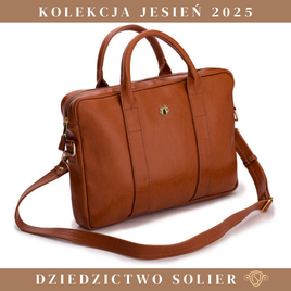 Damska skórzana torba na laptopa Dulce brązowa