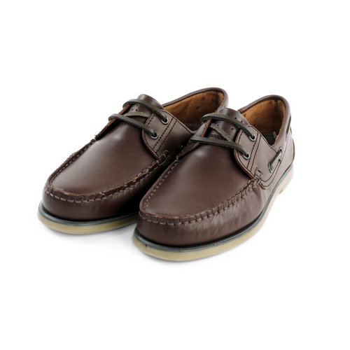 Men's stylish leather Chukka shoes / boots dark brown M467DBS