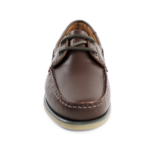 Men's stylish leather Chukka shoes / boots dark brown M467DBS
